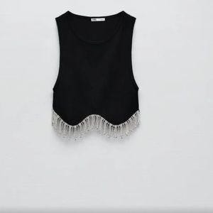Zara Cropped Jewel Tank